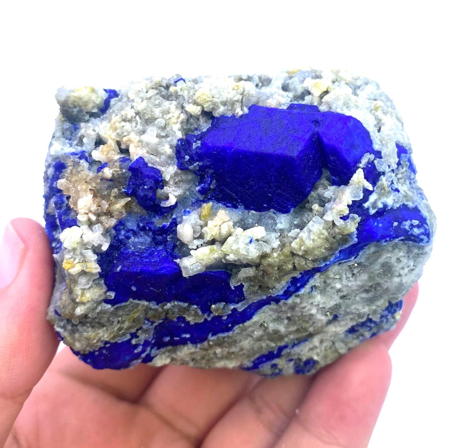 Blue Lapis Lazurite On Matrix Specimen - Afghan Precious Minerals